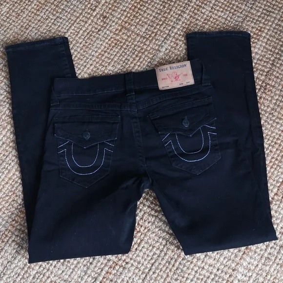 True Religion 'Rocco relaxed skinny' black jeans - Picture 7 of 13